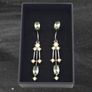 Vintage 925 Sterling Silver Glass Paste Earrings Image 2