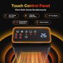 Electric Space Heater with Fan - 1500W Heaters Portable Small Room Heater Low Noise, Remote Control, Smart Timer, 3Heat Settings, Realtime Temperature Image 2