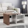 FREE P&P Industrial Coffee Table High Gloss Vintage Wooden and Metal Living Room Coffee Table with Storage Shelf Accent Furniture (White) Image 7