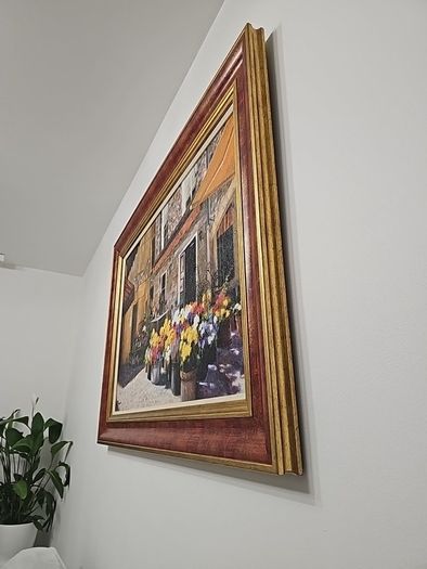 Framed 'Flower Shop" by artist Jan McLaughlin