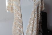 BNWT Anne Smith 2 in 1  cream/gold lace cardigan/top size UK12 EU40 Postage included