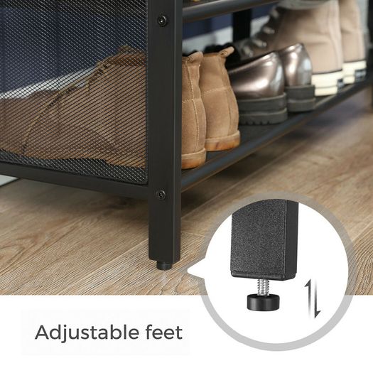 New Shoe Bench with Mesh Shelf Rack - FREE P&P
