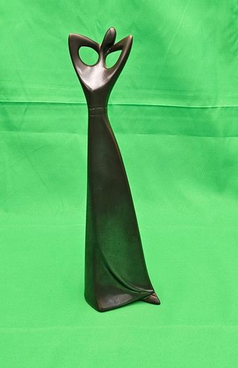 Lady Figurine Warm Dark Brown , Posing Elegant Woman