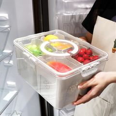 Brand New Food storage containers with lid sieve for vegetable storage,