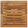 Bar Table Black 80x80x110 cm Poly Rattan and Solid Acacia Wood Image 2