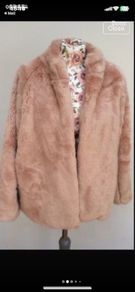 fur jacket blush shade size 12/14 Giorgia & John