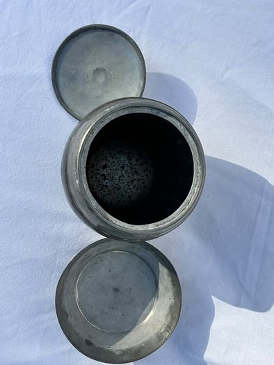 Vintage Chinese Pewter Lidded Barrel - Kut Hing Swatow - Ice Bucket