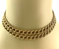 Vintage Gold Tone Link Necklace