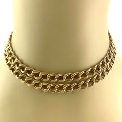 Vintage Gold Tone Link Necklace