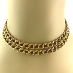 Vintage Gold Tone Link Necklace