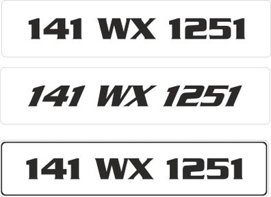 Show Number Plates