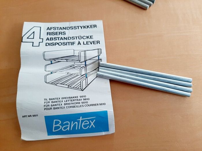Riser-rods for Myers letter trays