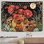 FREE EXPRESS SHIPPING Tapestry Skull Garden Wall Tapestry Hippie Moon Wall Hanging Tapestry Flower Mushroom Decor Tapestry for Bedroom Dorm Room Decoration 59 x 51 inch (150 x130cm) Image 5