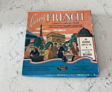 Vintage Living French A Complete Language Course Vinyl Record Set