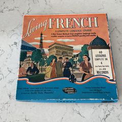 Vintage Living French A Complete Language Course Vinyl Record Set