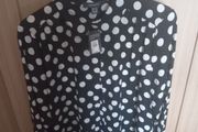 Ladies Black &amp;White Polka Dot Blouse