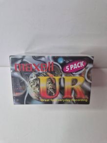 Maxell UR 90 Blank Audio Cassette Tapes (5-Pack)  Brand New & Factory Sealed