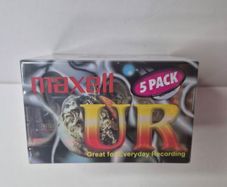 Maxell UR 90 Blank Audio Cassette Tapes (5-Pack)  Brand New & Factory Sealed