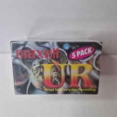 Maxell UR 90 Blank Audio Cassette Tapes (5-Pack)  Brand New & Factory Sealed