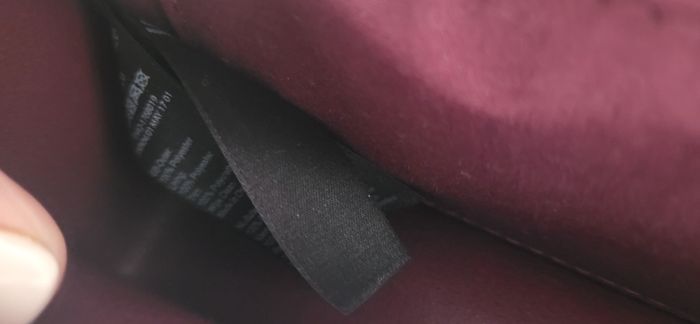 Accessorize burgundy velvet gold stud and chain bag - Rrp 50