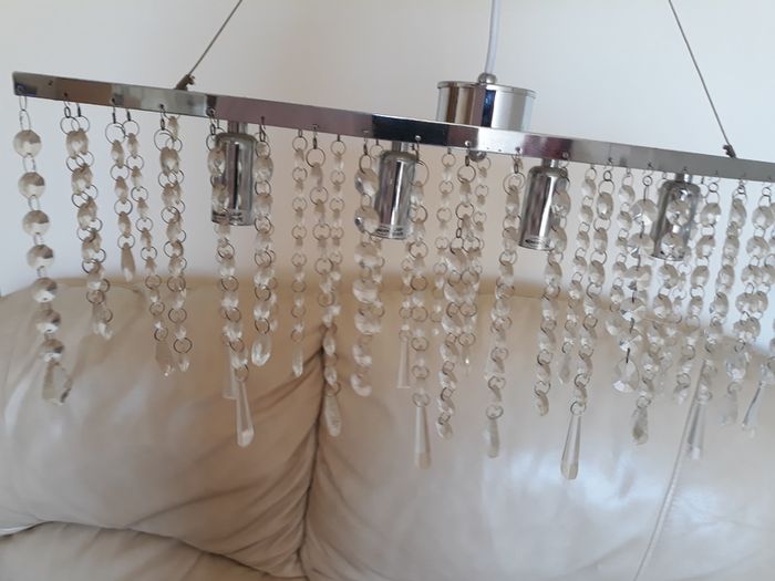 Crystal Chandelier Ceiling Lights 4 bulbs chrome color kayak shape ceiling lamp