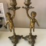 Vintage Solid Brass Candle Holders Image 9