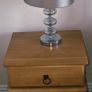 2 Bedside Lockers and Lamps For Sale Image 2