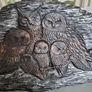 Wall plaque owl family Image 6