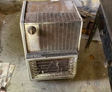 vintage Super Ser portable gas heater (likely 1970s