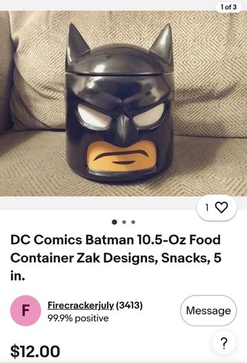 ZAK! Designs DC Batman Lidded Container