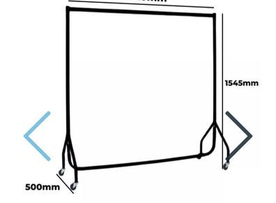 clothes rails x 4 no wheels