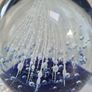 Vintage Controlled Bubble & Cobalt Blue Art Glass Paperweight Image 6
