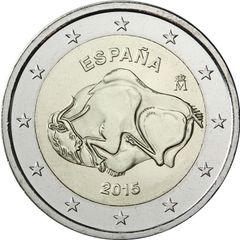 Spain 2 Euro Commemorative Coin 2015 - Caves of Altamira. Uncirculated.