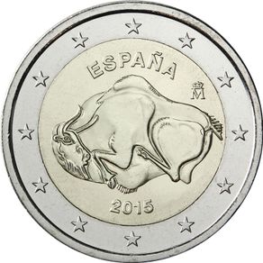 Spain 2 Euro Commemorative Coin 2015 - Caves of Altamira. Uncirculated.