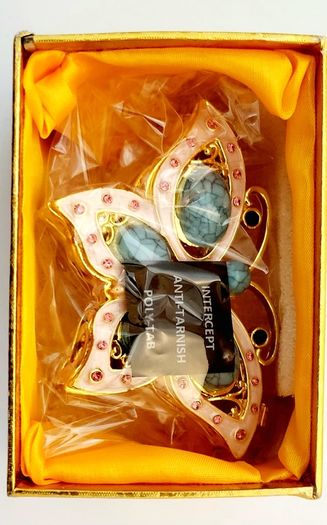 Butterfly Handmade Crystal Studded Trinket Box - Multi