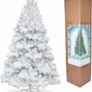 4 FT Alaskan Pine Black/Green/White Christmas Bushy Looking Artificial Tree with Metal Stand Xmas (MULTIPLE SIZES/COLOURS) Image 2