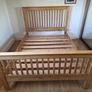 Solid Oak Bed frame 4 foot 6 in size Image 4