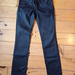 Size W26 L30  Black Tommy Hilfiger Coated Trousers