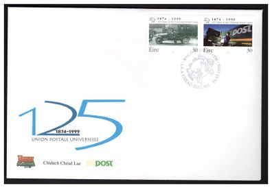 1999 Ireland 125th Anniversary of the Universal Postal Union Commemorative Stamps An Post First Day Cover (FDC)