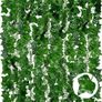 Artificial Ivy Garlands - 24Pack 210cm Length - Realistic Fake Vines for Room Aesthetic and Garden Wall Decoration for Indoor Outdoor, Green Faux Leaves Plastic Hanging Plants Greenery Decor Image 7