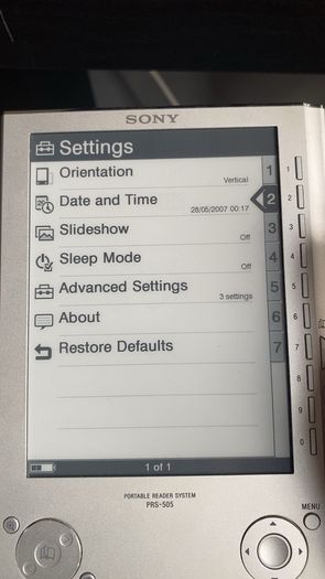 Sony e reader prs