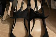 Zara black suede strappy shoes size 41
