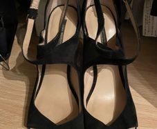 Zara black suede strappy shoes size 41