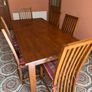 Solid kitchen dining Table x 6 Chairs Image 2