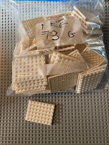 Lego 6x8 Flat White Piece Bag of 73
