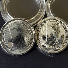 1/10 OZ Platinum and Silver Britannia Coins