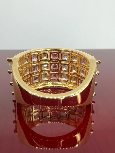 Silver Multi-Gemstone Statement Ring Harry Ivens
