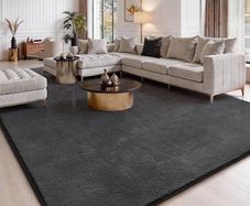 160x230cm Soft Shaggy Carpet Rugs for Bedroom, Machine Washable Anti Slip, Non Shedding Modern Indoor for Dorm Teens Room Decor, Drak Grey