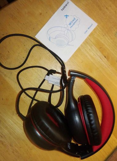 Nabevi kids wired headphones with mic