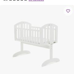 White Sophie Rocking Crib with two matresses